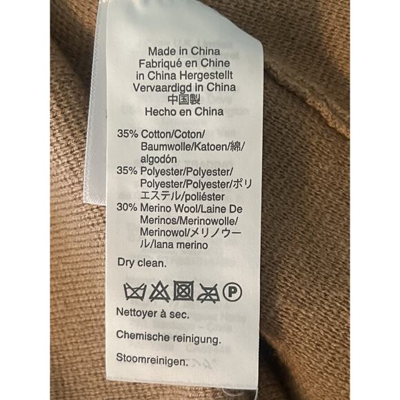 J Crew Juliette Collarless Sweater Blazer •XL•Jacket Cardigan Khaki J6339 Camel - Picture 9 of 10